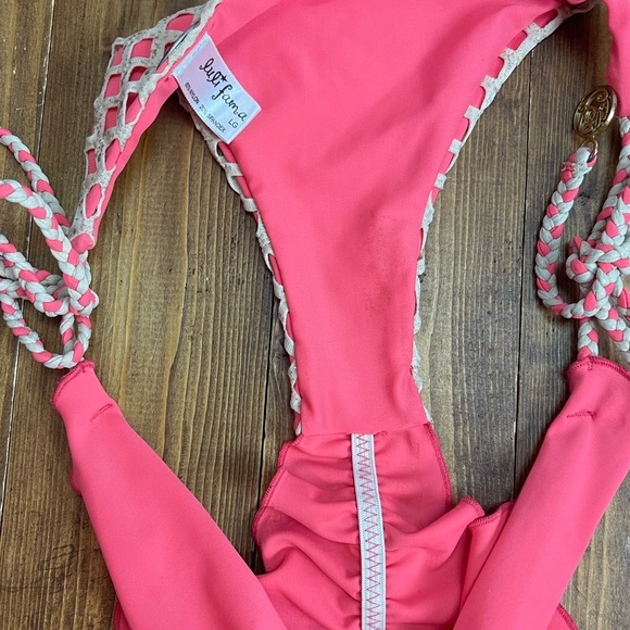Luli Fama size large pink and gold bikini bottom - Picture 4 of 5